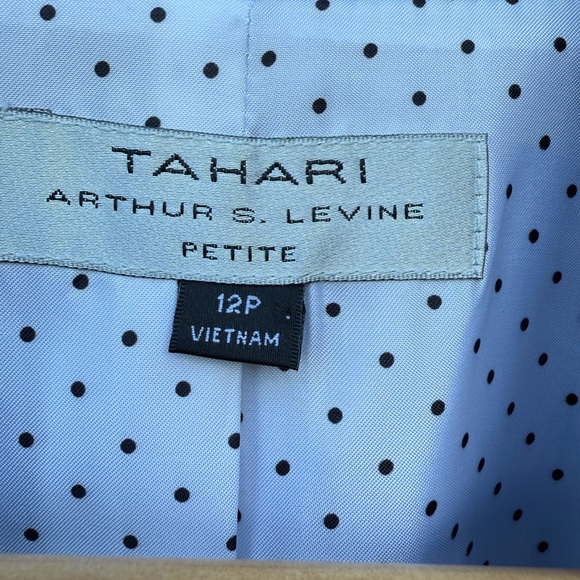 Tahari Arthur S. Levine Women Suit Navy Blue Size12 Petite - Picture 4 of 14